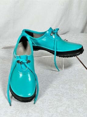 BOGS Amanda Teal Laced Rain Shoes Urban Farmer Women's Shoes Sz 9 US, 39 Euro
